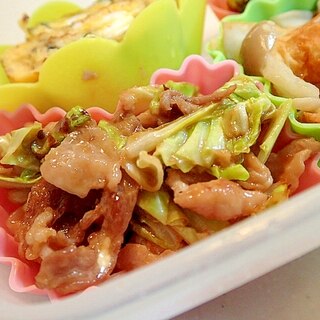 お弁当　豚肉とキャベツのプルコギマヨ・生姜炒め